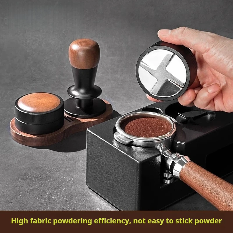 Self Gravity Coffee Distributor Automatic Height Adjustment Tamper 304 Stainless Steel 51mm 53mm 58mm Coffee Powder Press Tool