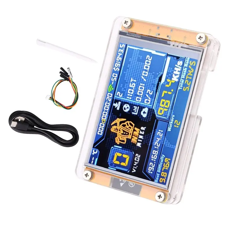 A84E-987KH/S Nmminer Nerdminer 3.5 Inch Big Display Bitcoin Crypto Solo Lottery Miner Upgraded Harshrate Nerdminer