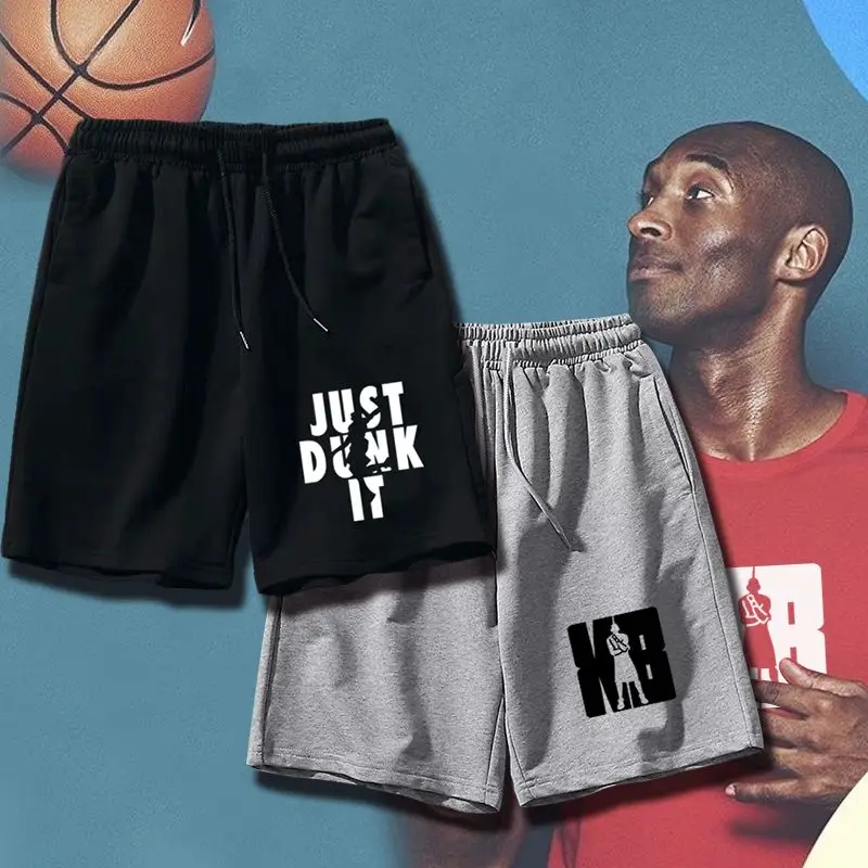 

Черные баскетбольные тренировочные хлопковые дышащие брюки с пятью точками Mamba Kobe, дышащие удобные спортивные шорты для фитнеса