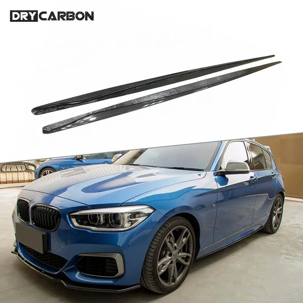 

Carbon Fiber Side Skirt Rocker Panels Bodykit Extension for BMW 1 Series F20 M Sport M135i M140i Hatchback 2016 2017 2018