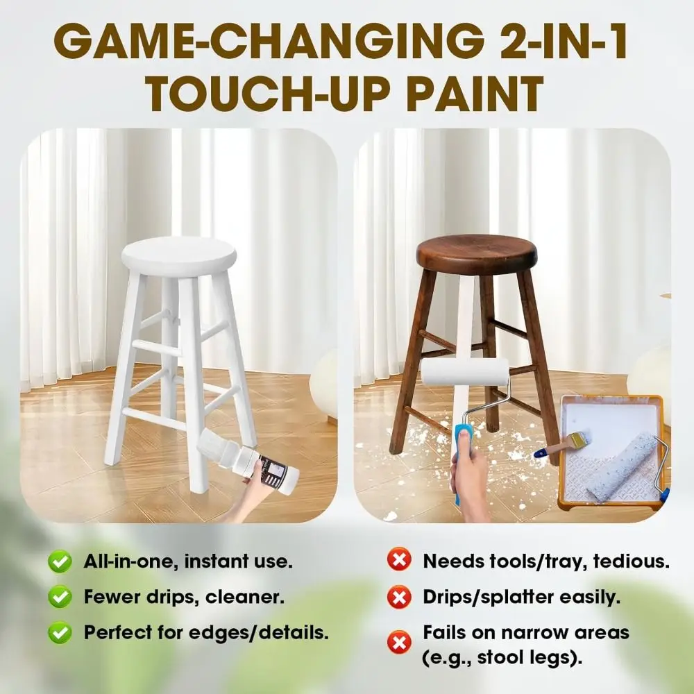 

Brush for Furniture Repair Roller Paint DIY Renovation Wall Advertisements Small Roller Brush Wall Repair Tool
