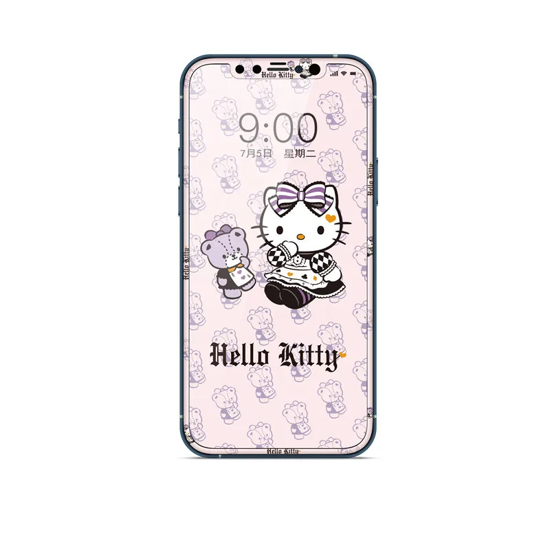 Hello Kitty Screen Protector for Iphone14 13 12 11 Plus Max Pro Maxpro Xr Xsapple Mobile Phone All-Inclusive Tempered Film