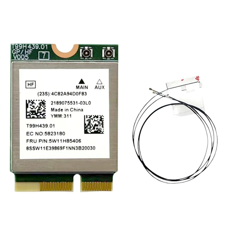 MT7927 ワイヤレス Wifi 7 カード 8774M トライバンド 2.4G/5G/6Ghz+ 2 アンテナ BT5.4 ギガビット ネットワーク アダプター-BCBW