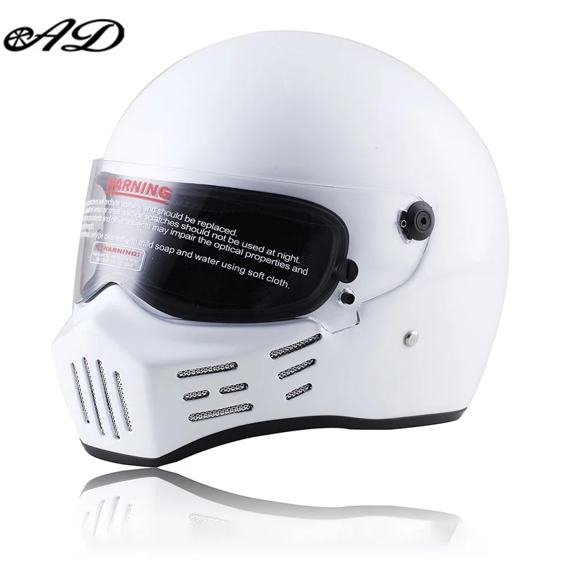 

AD Full Face Motorcycle Helmet Full Helmet Fiberglass Men's And Women's Motorcycle Helmet Retro Kart Track Racing Motorcycle