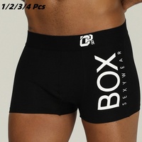 1/2/3/4 Pcs ORLVS Mens Boxer Sexy Underwear Soft Long Cotton Soft Underpants Male Panties 3D Pouch Shorts Under Wear Pants Short