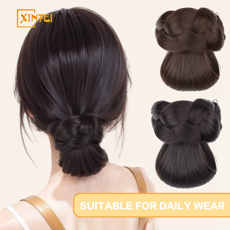 

Synthetic Clamp Type Loop Hairstyle with Claw Clip Horsetail Hair Extensions with Stylish and Natural Steering Head for Women