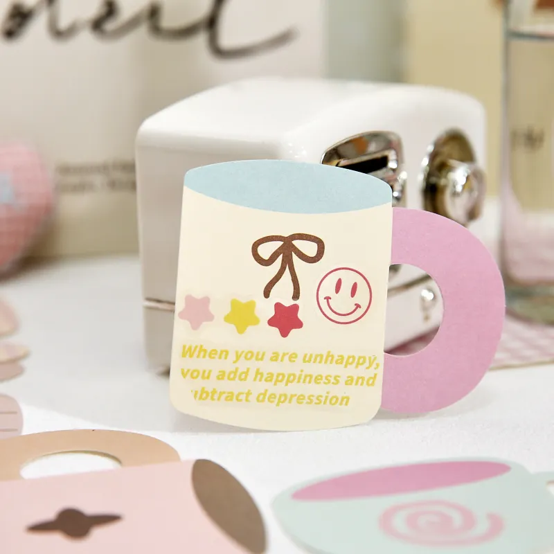 30pcs Korean Sticky Notes Aesthetic Journaling Paper Memo Pad Pack Cute Scrapbooking Supplies Kawaii Decorative Stationery Set