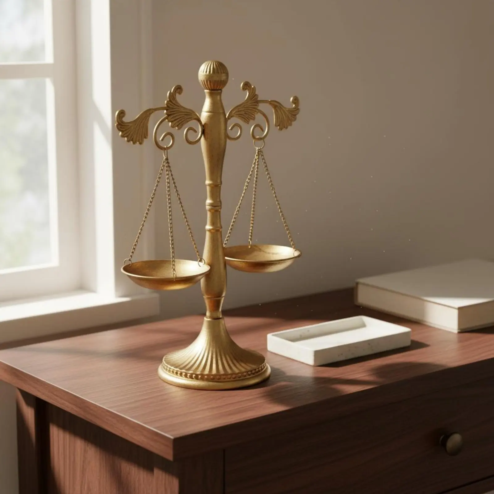 

Angel Scale Figurine Retro Design Vintage Metal Scale Decor Decorative Balance Statue Gift Idea Balance of Justice Decor
