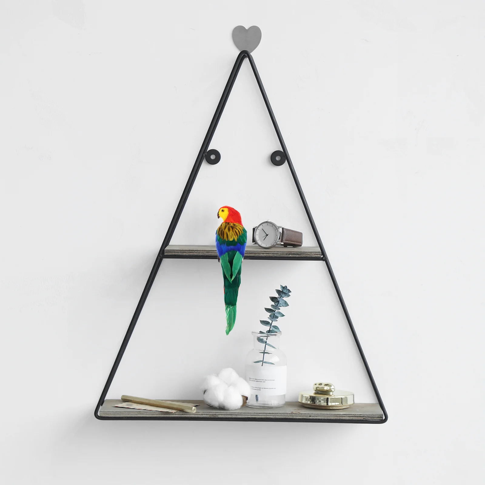 

Large Lifelike Parrot Ornament for Living Room Study Decor Colorful Artificial Bird Simulation Nature- Garden