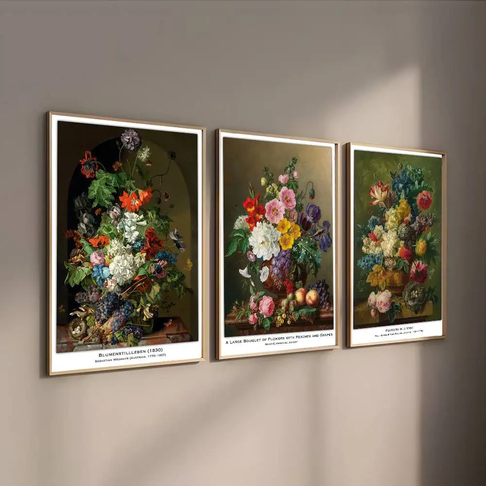 ملصق لوحة زهور لا تزال الحياة لا يتطلب أوراق الحفر ولا علامات يمكن تطبيق ملصقات ذاتية اللصق على أي سطح