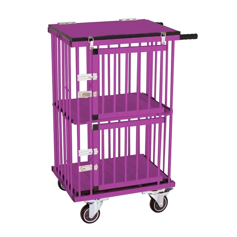 KB-514NAT Aeolus Aluminum Foldable Pet Cage Dog Trolley China factory supply new design pet trolley