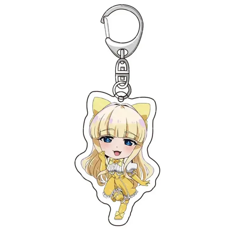 Anime Gushing Over Magical Girls Acrylic Keychain Tanaka Michiko Momomori Momo Cosplay Figure Pendant Bag Collection Fans Gifts