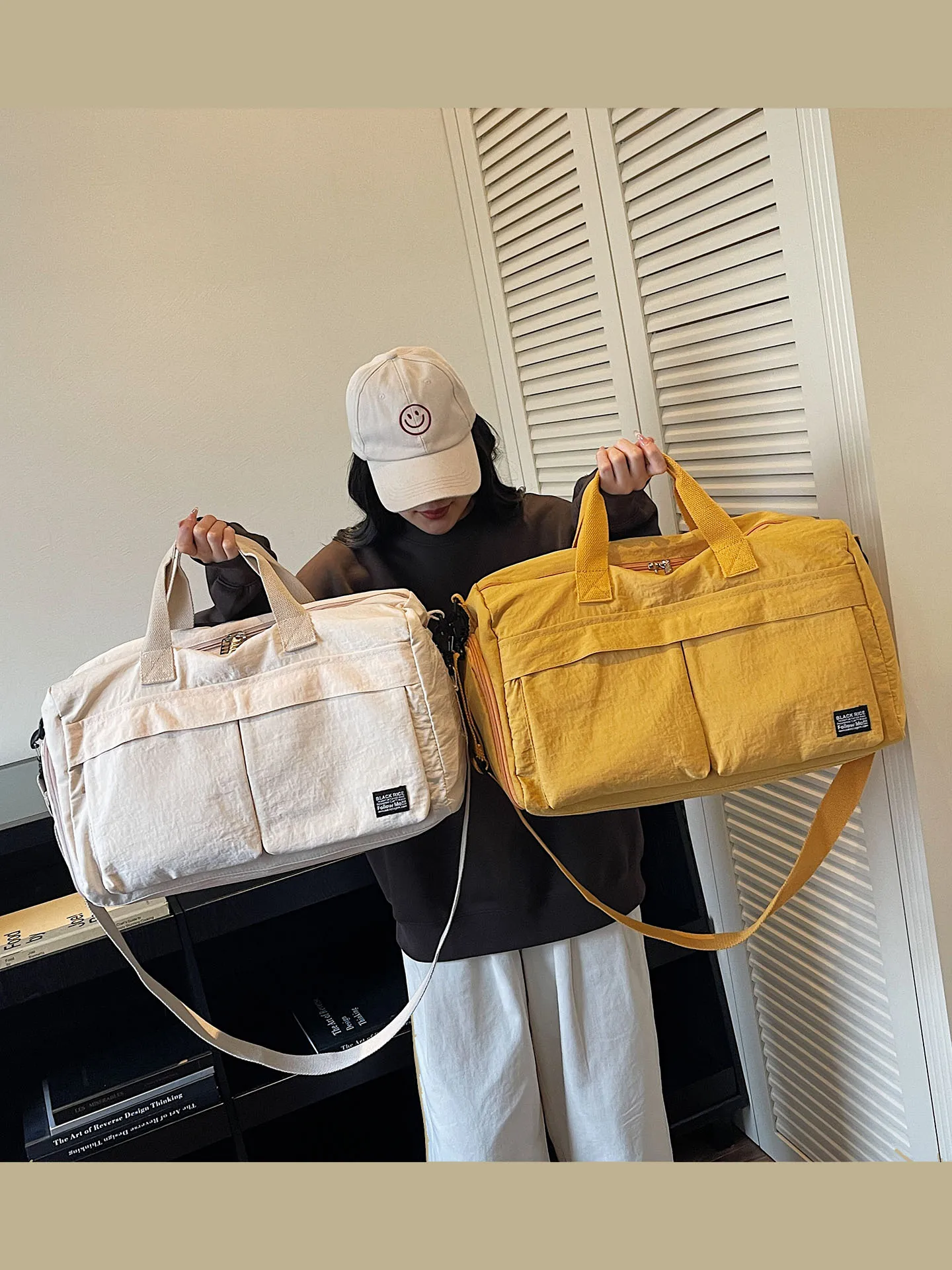 sac-de-voyage-tendance-pour-femmes-leger-grande-capacite-couleur-unie-ideal-pour-les-courts-sejours-et-les-voyages-d'affaires-a-porter-a-la-main-ou-a-l'epaule