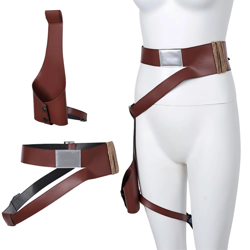 Rey Waist Belt Women Cosplay Fantasy Holster Movie Space Battle Costume Disguise Accessories Halloween Adult Women Fantasia Prop