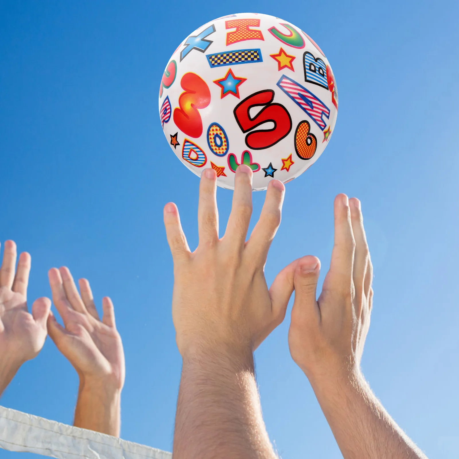 

Inflatable Ball Blow up Beach Toys 85 Inch Small with Letters Billiards Pool