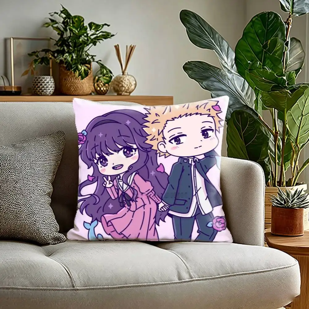 Kaoru Hana wa Rin to Saku  Pillow Case Anti-dustmite Pillowcase Invisible zipper silky Sofa cushion cover for bedroom
