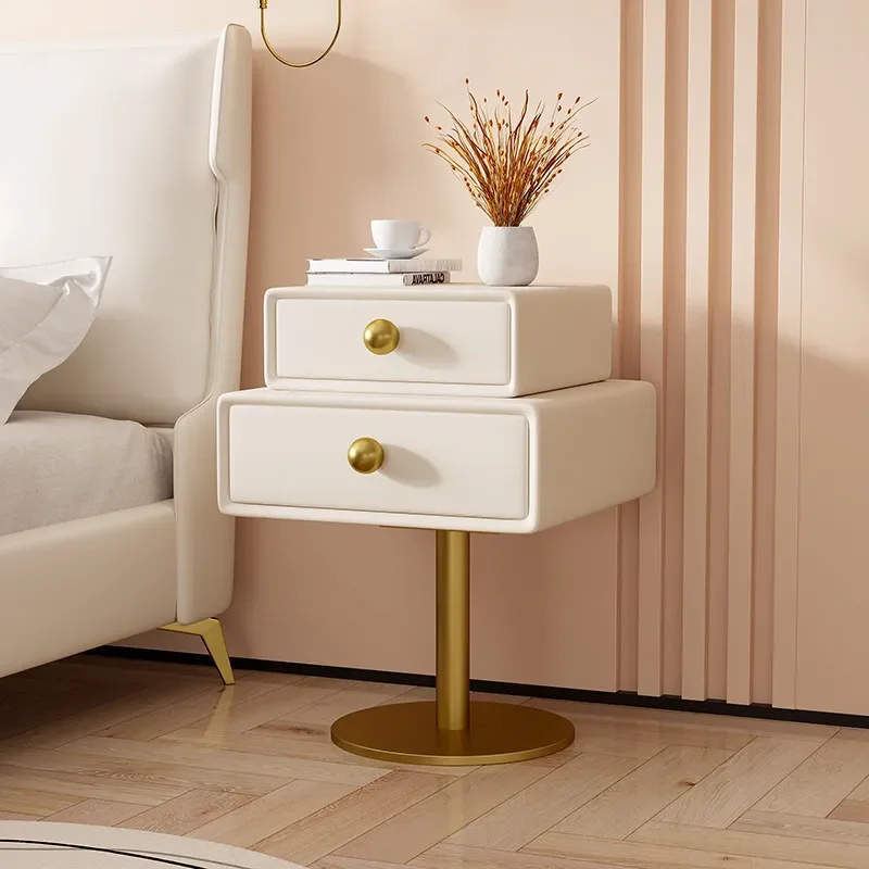 for Rotating Solid Wood Bedside Table Children Light Luxury Creative Design Simple Modern Cream Style Internet Celebrity Girl