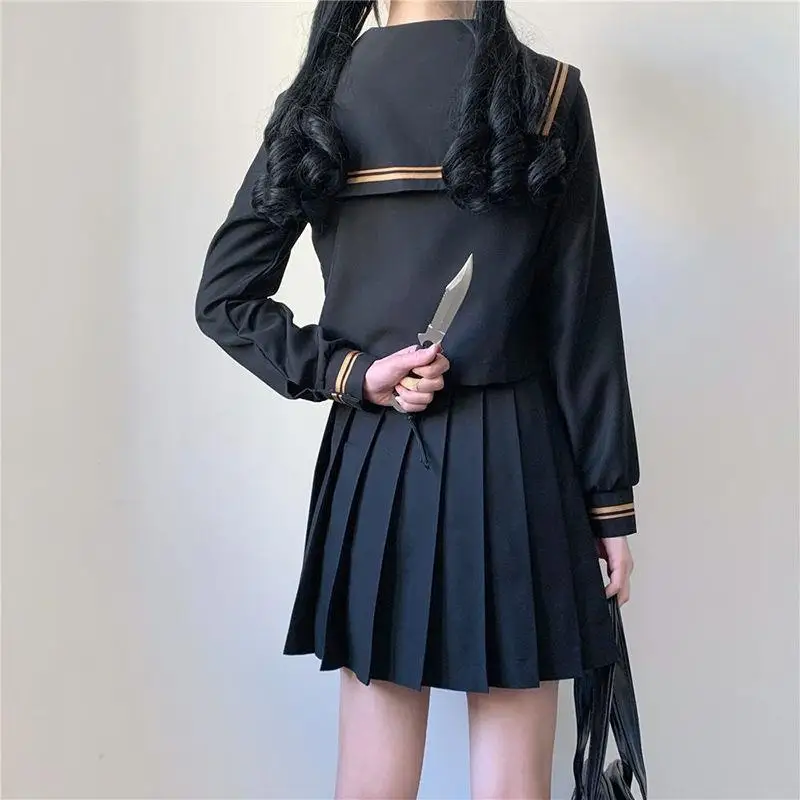 Royal Adelo al-Uniforme d'étudiant JK, uniformes scolaires japonais d'été à manches courtes/longues, ensembles de marin pour filles, jupe plissée, costume COS