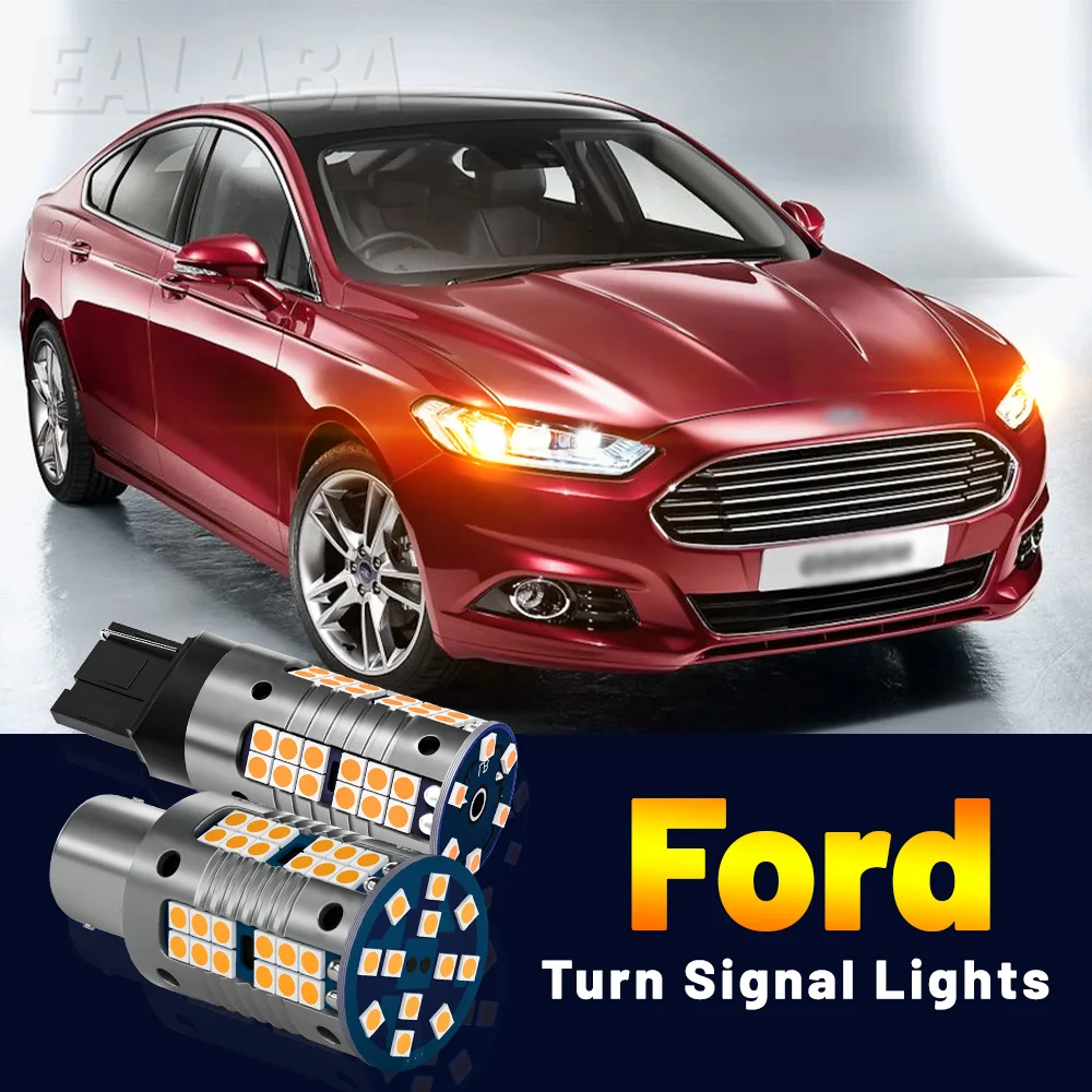 2Pcs PY21W BAU15S T20 LED Turn Signal Lights For Ford B-Max C-Max S-Max Focus Galaxy Ka Kuga Mondeo No Hyper Flash Amber Yellow