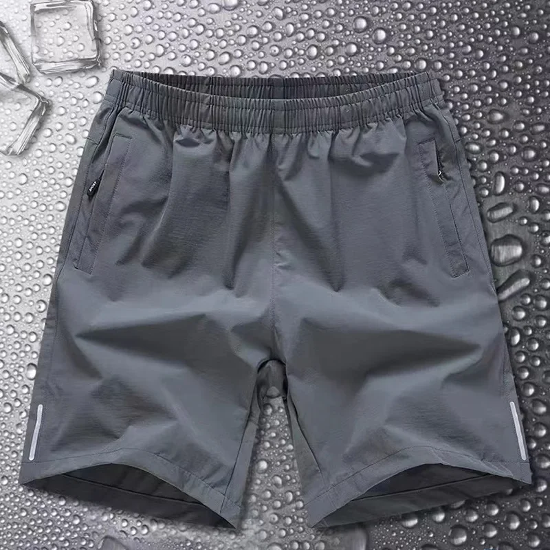 Calça esportiva solta casual masculina, cor sólida, de secagem rápida, nova, verão