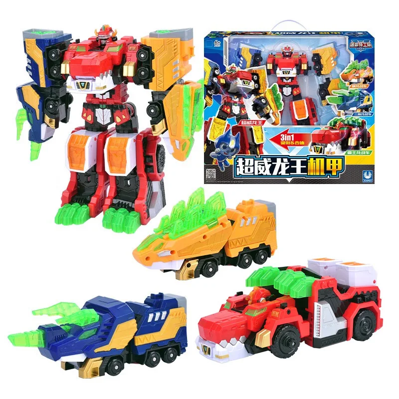 3 IN 1 Mini Force V Rangers Transforming Car to Robot Toys Action Figures Mini Force X Deformation Dinosaur Robot Toy