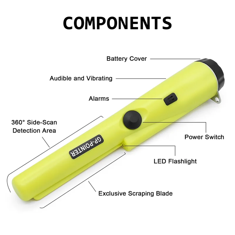A98Z Professional Tools Depth Metal Detector Treasure Hunting Tool Accessories 360 Degree