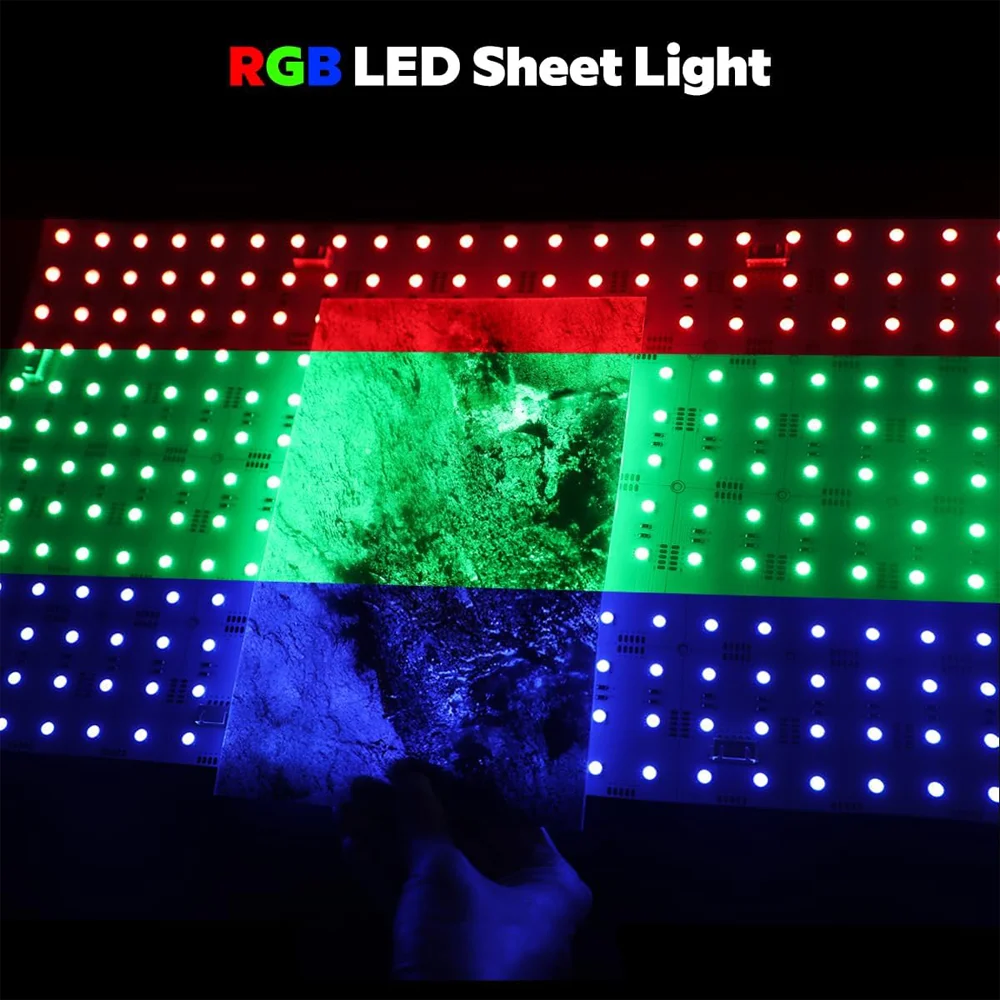 24V RGB Led Panel Flexible Light Sheet Transparent Light Panel Light-emitting Back Plate 128LEDS Panel Sheet Lights for Kitchen