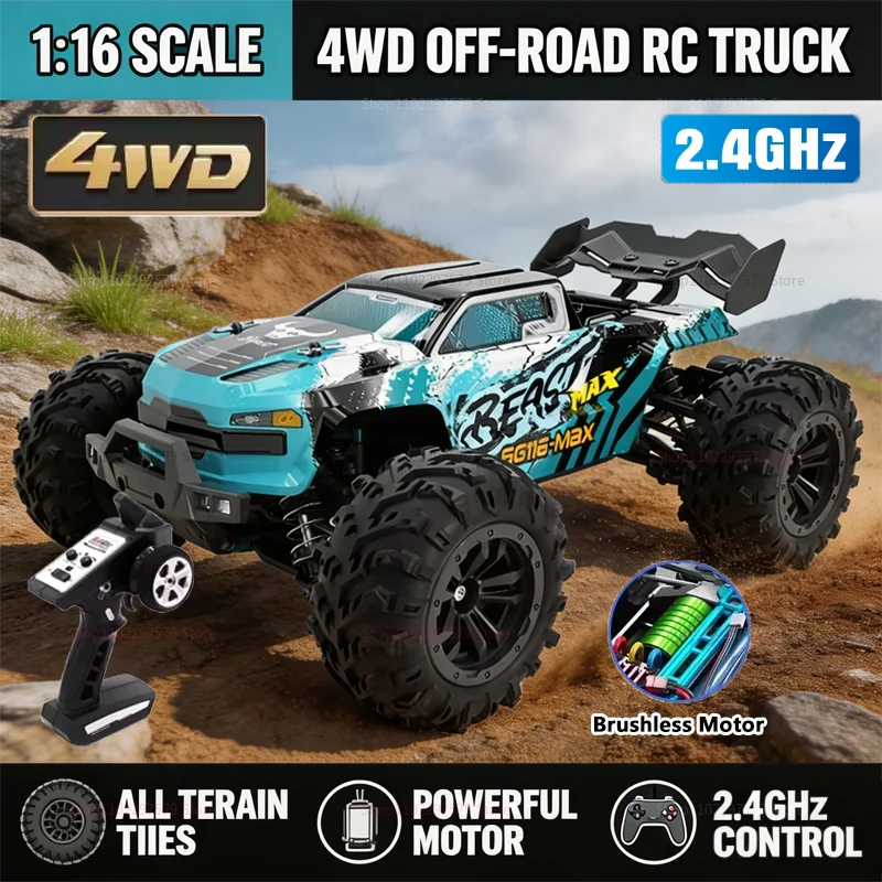 

New 1:16 Brushless Remote Control Car High Speed 80KM/H 4WD Off-Road Drift RC Racing Vehicle For Kids Adults Outdoor Toys Truck