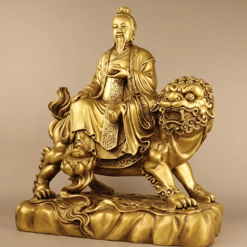 Brass Taiyi Real Person Decoration Copper Twelve Golden Immortals Save the Suffering Heaven Statue Dongji Qinghua Great Emperor