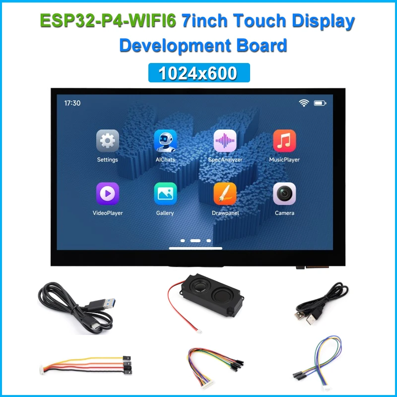 

Waveshare ESP32-P4 WIFI6 7inch IPS 1024x600 Touchscreen Display Development Board on ESP32-C6 with OV5647 Camera for DeepSeek