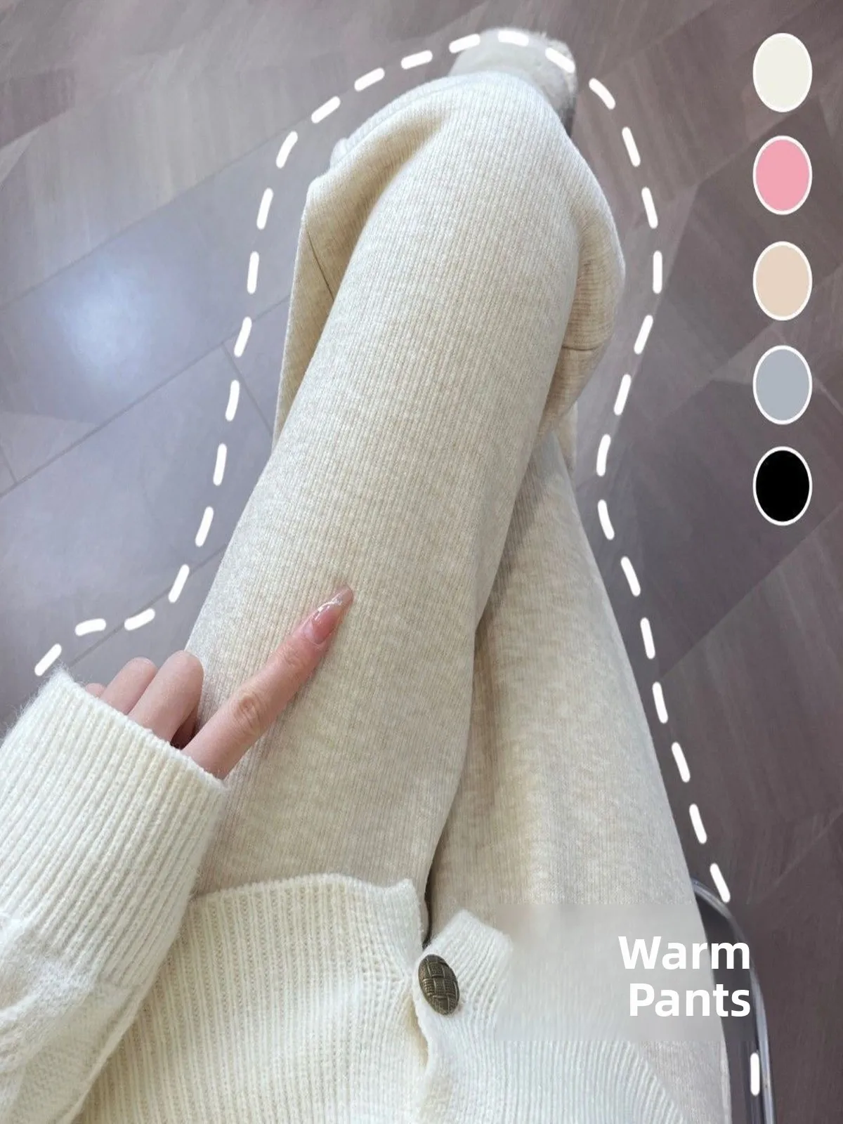 

Женские брюки с высокой талией и широкими штанинами, осенне-зимние, утепленные, драпированные, повседневные, прямые, имитация кашемира