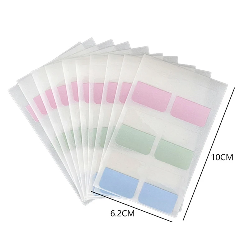 10PCS Morandi Color Cute DIY Photo Card Sleeve Stickers Index Labels Colorful Stickers Korean Style Bookmarks Sticky Notes