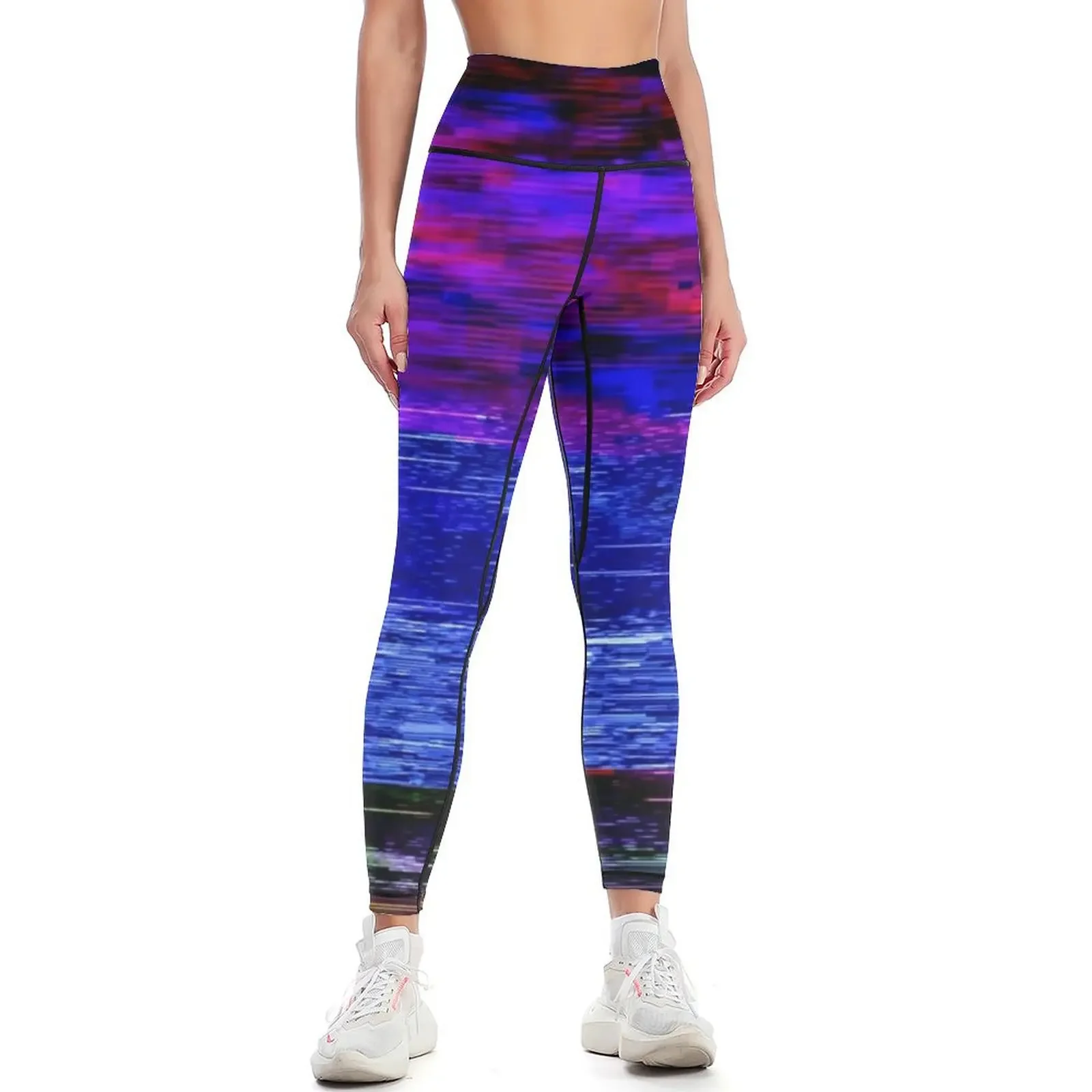 

Disturbance in blue Leggings sport legging Women's fitness Training pants flared Womens Leggings