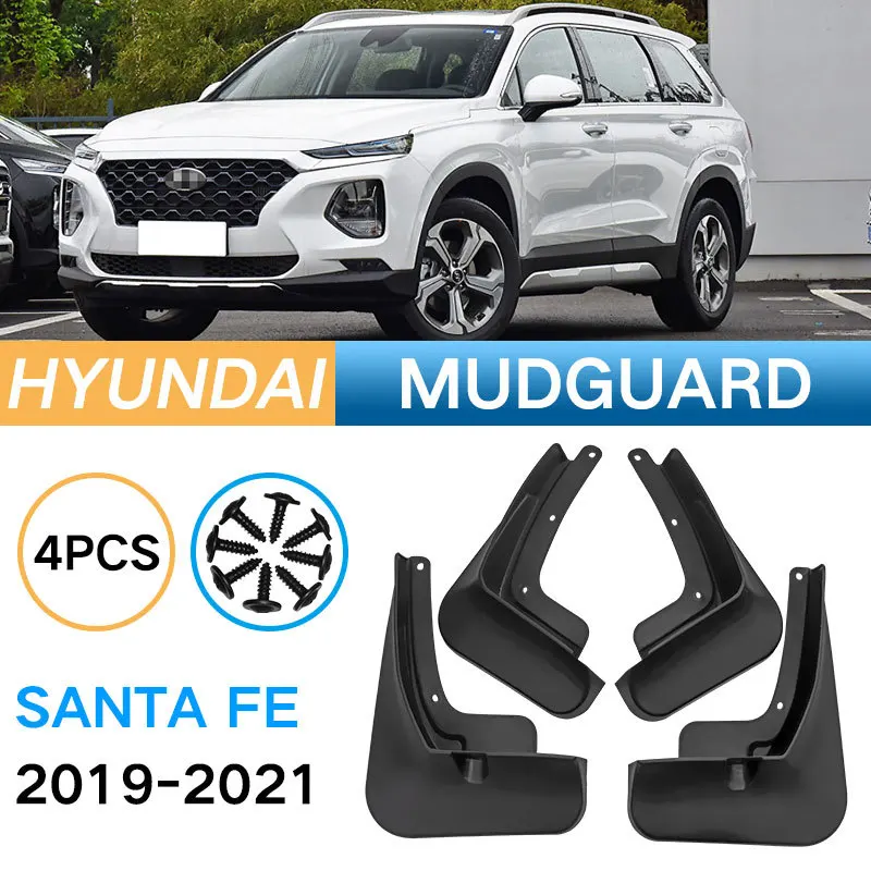 Błotniki MIHAYO do Hyundai Santa Fe 2019-2021 błotniki osłona rozbryzgowa klapa błotna przednie tylne koła błotnik akcesoria samochodowe 4 szt.