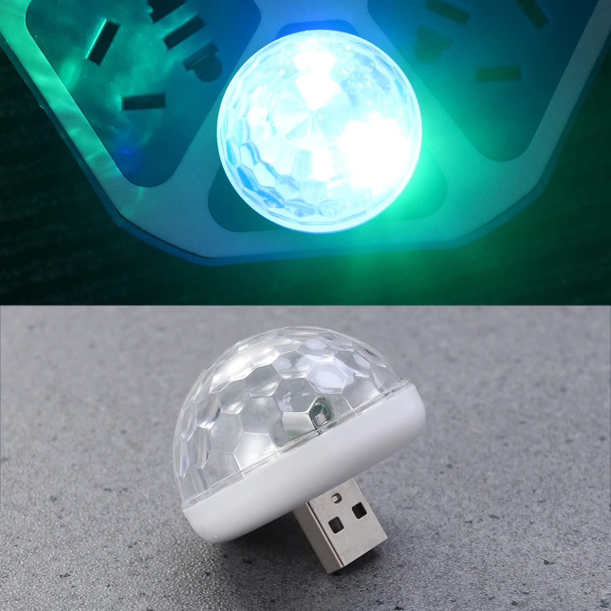 USB صوت صغير المنشط LED ديسكو الكرة الخفيفة المحمولة قوية USB بالطاقة المرحلة Dj أضواء الكاريوكي قضبان الحفلات المنزلية #3