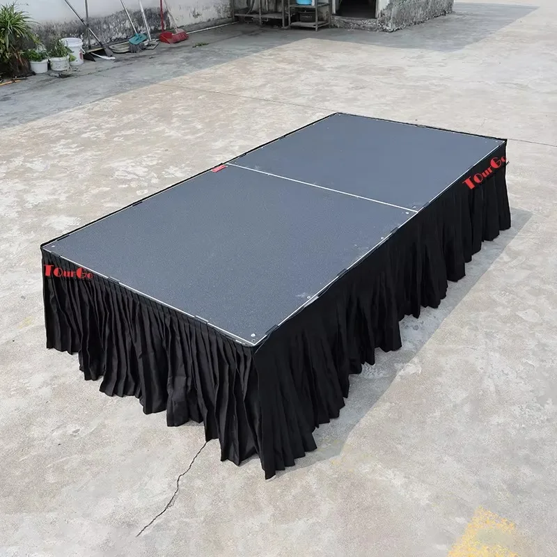 16 inches TuffCoat IntelliStage Lightweight 8'x8' Portable Stage System with Skirt