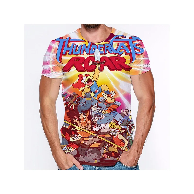 ThunderCats Cool T Shirt Thunder Cats Cartoon Anime Tops Vintage Manga Graphic Tshirts Womens Mens Casual Clothing Shirts Y2k