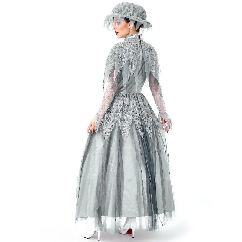 Lolita Cosplay loween Matrimonio Scheletro Fantasma Dr Costume di scena etnico da donna Gonna e camicetta Sle Tradizionale cinese...