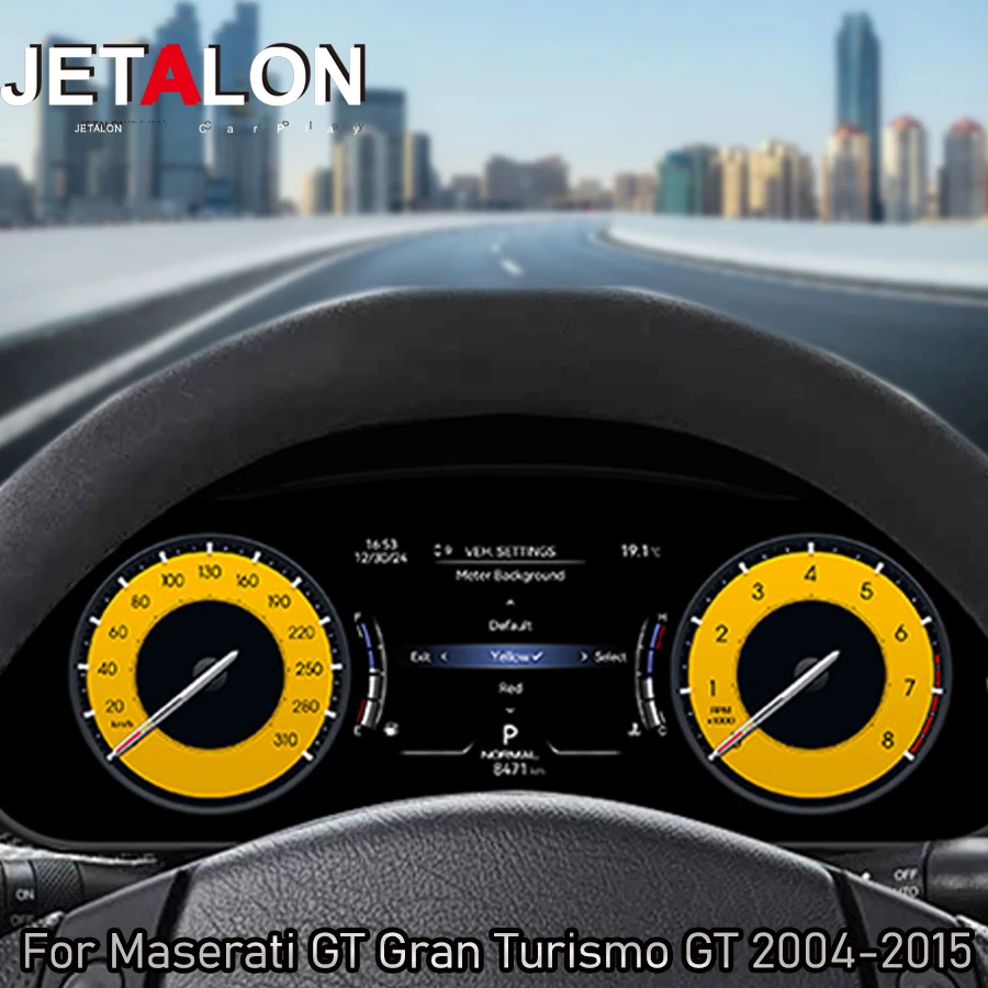 

12.3" Car LCD Digital Virtual Cockpit For Maserati GT Gran Turismo GT 2004-2015 Dashboard Instrument Carplay Screen Speedometer