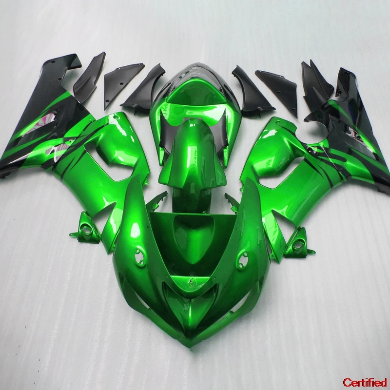 Motorcycle fairings kit for Kawasaki Ninja ZX6R 2005 2006 motorcycle fairing kits ZX 6R 636 05 06 green parts