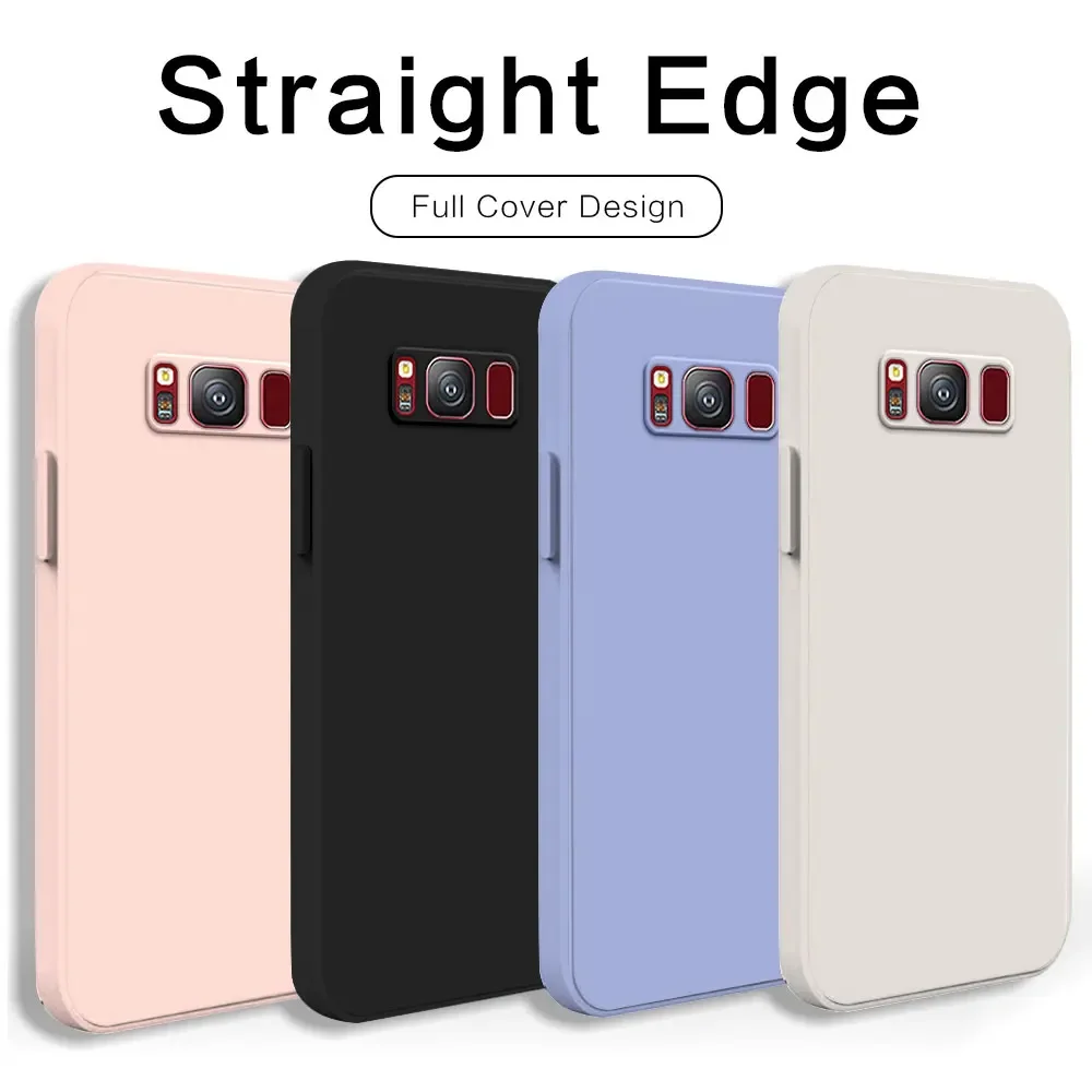 For Samsung S8 Case For Samsung Galaxy S8 Plus Coque Matte Soft Silicone Shockproof Cover For Samsung S8 Square Phone Case Funda