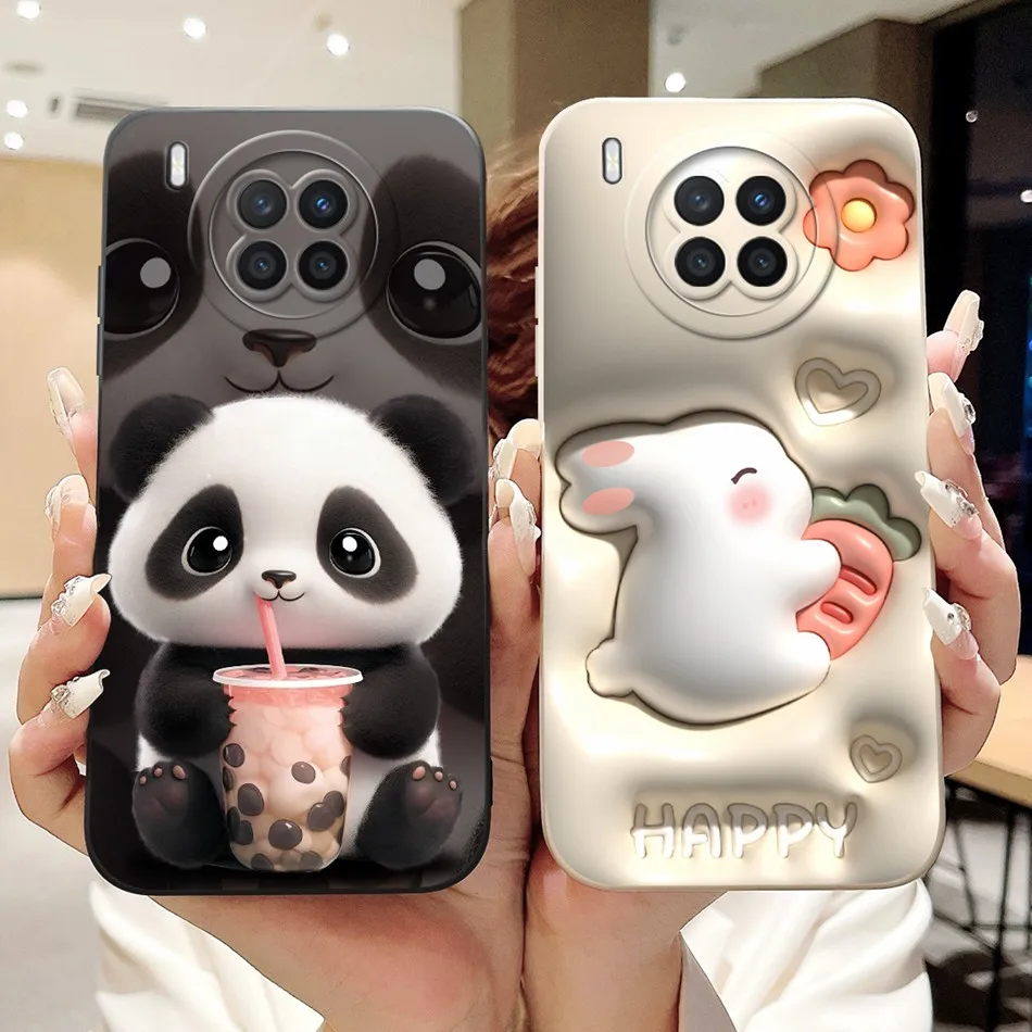 For Huawei Nova 8i NEN-L22 NEN-LX1 NEN-LX3 Cute Panda Rabbit Cartoon Case For Huawei Nova8i Shockproof Soft Silicone Phone Cases