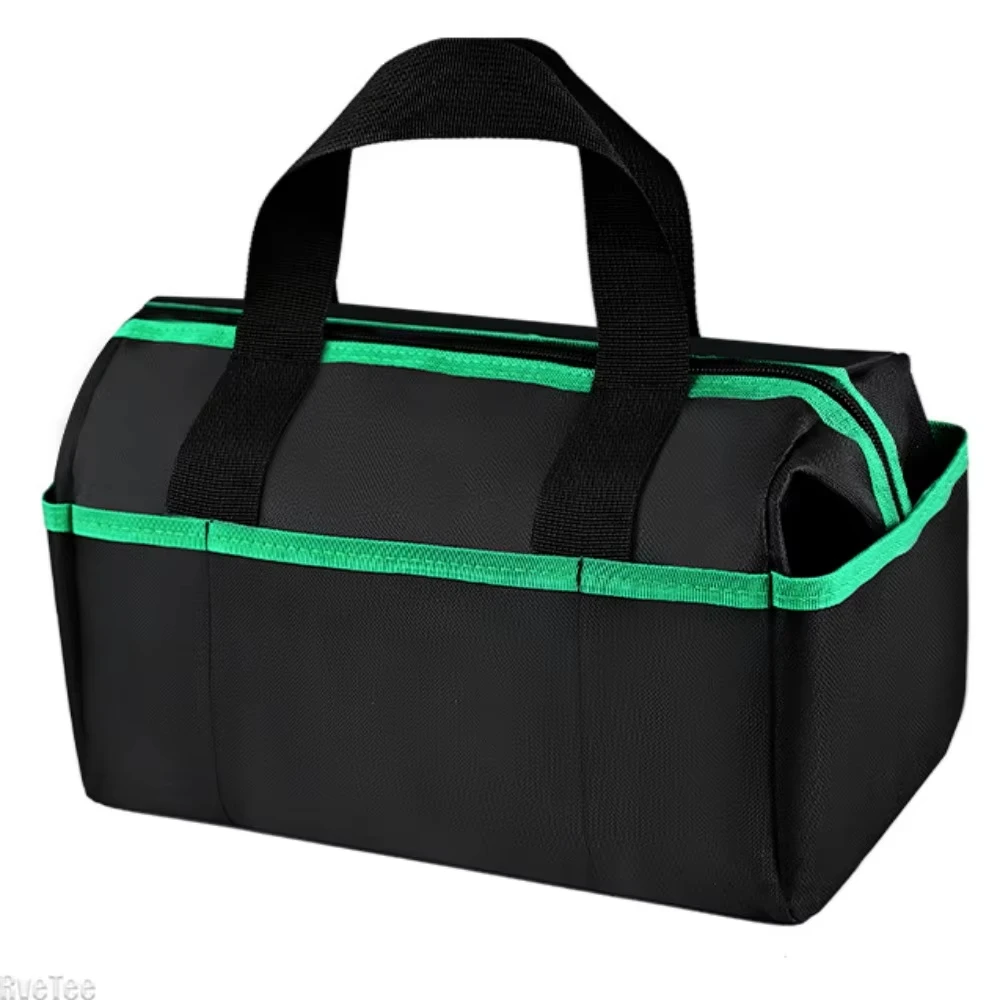 1pc Heavy Duty Tool Bag Wide Mouth Small Tool Bags Soft Handle Toolbox Organizer Storage Large Zipper Electrician Tool Bag