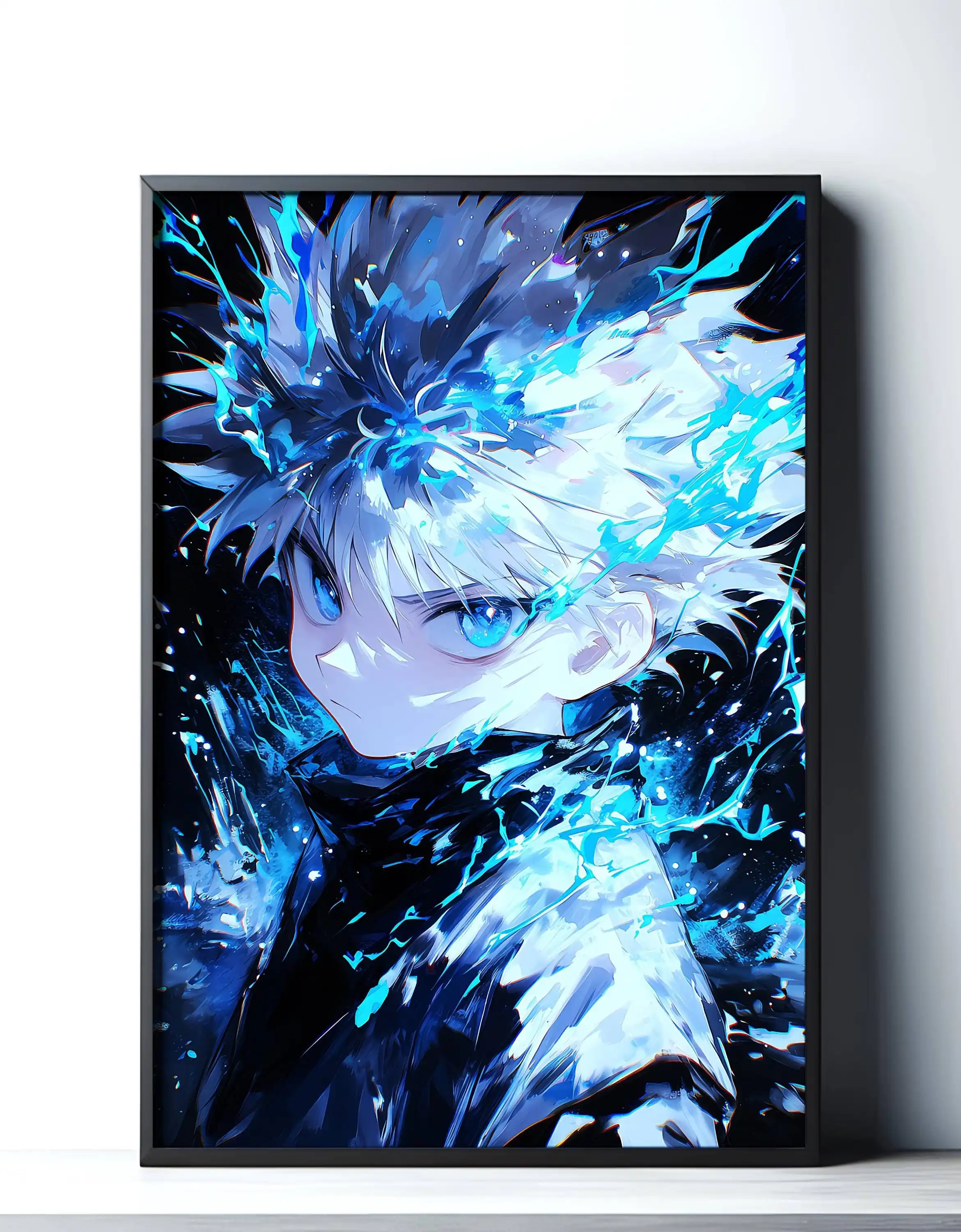 انمي ياباني Satoru Gojo Jujutsu Kaisen المشارك طباعة صور فنية للجدران قماش اللوحة غرفة المعيشة غرفة نوم ديكور المنزل هدية