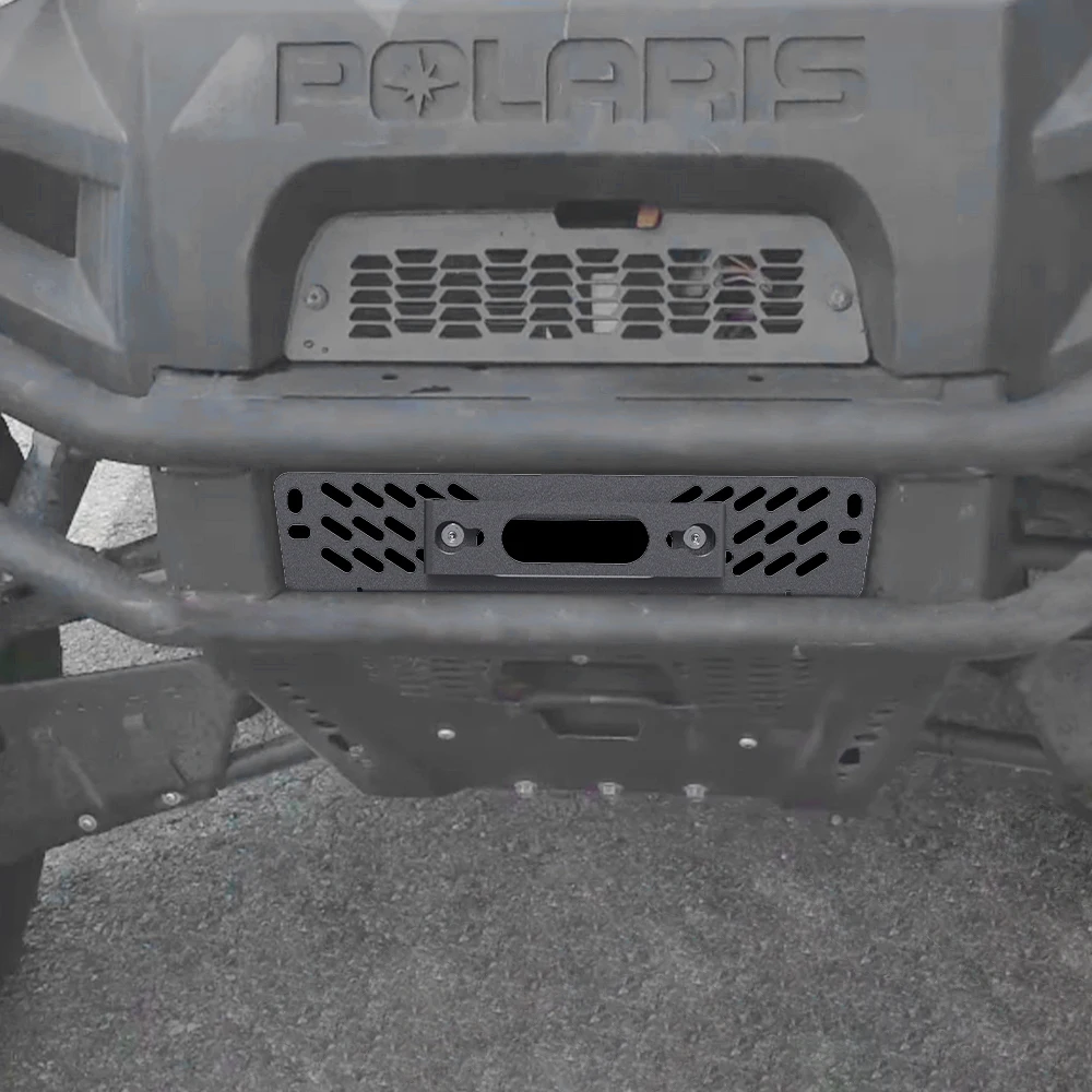 Pasuje do Polaris Ranger 700 / 800 Pełnowymiarowy 2010-2016 2017 Motocyklowy Przedni Uchwyt do Wciągarki Stalowa Płyta Montażowa Wciągarki UTV