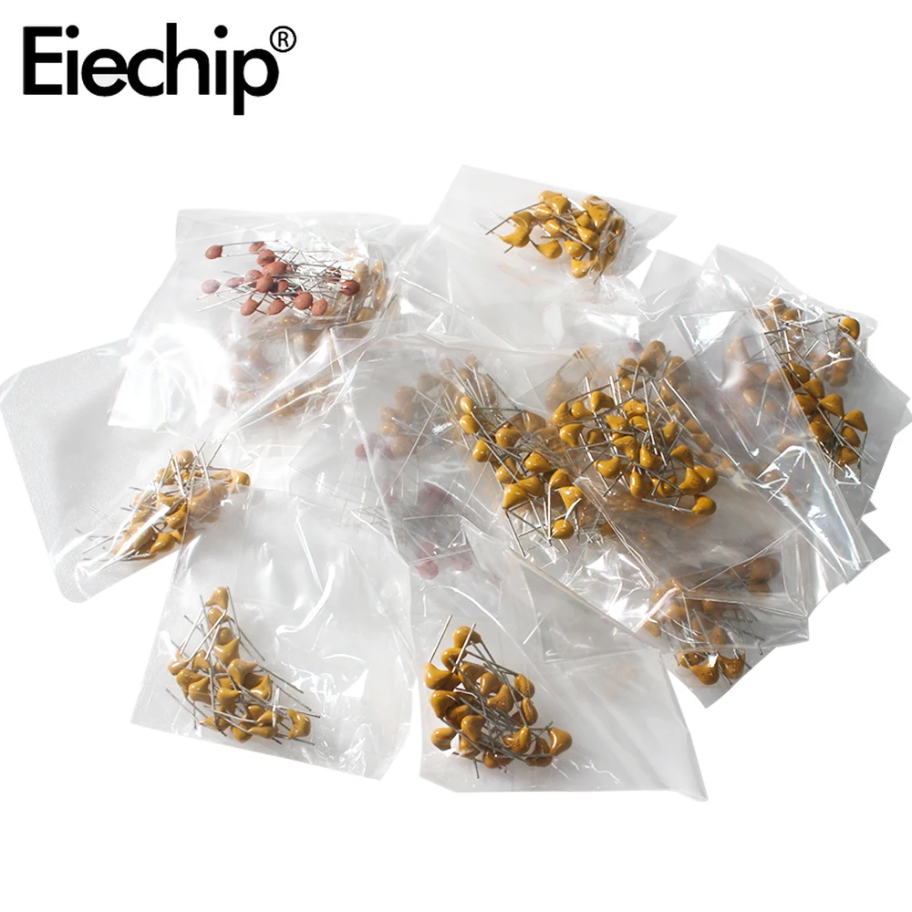 180-700PCS Single Chip Ceramic Capacitor Kit 50V  Single Stone Capacitor Pack 20PF 22PF 220PF 47NF 10NF 0.1UF 1UF 102 104 105