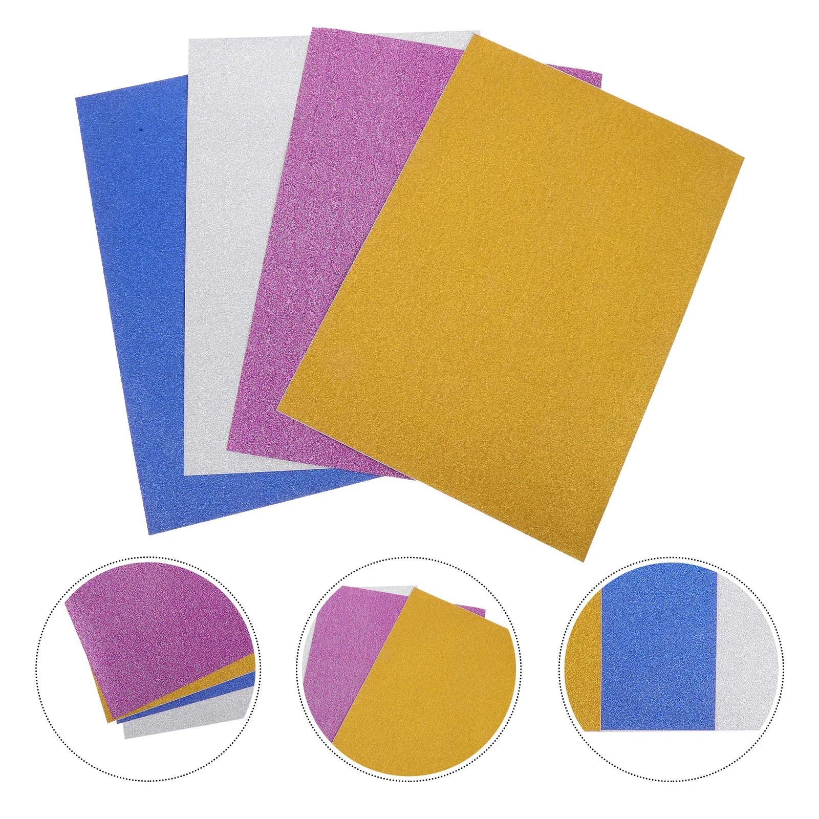 40pcs Glitter Cardstock Paper Sparkle Craft Paper For Diy Greeting Cards Scrapbook Thick Colored Craft Material Multi-Use Card