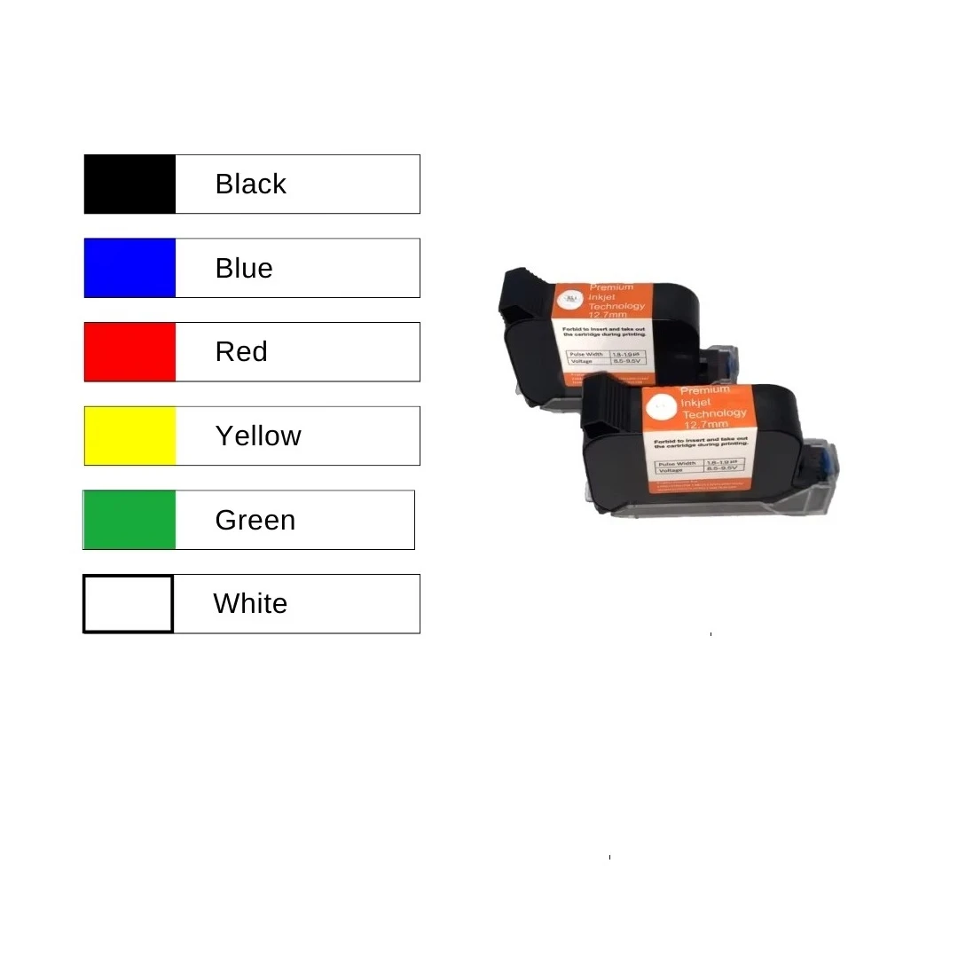 Cartridge Manufacturer Tijs 2.5 Plastic Industrial Thermal Inkjet Printer Cartridges Solvent Cartridges 25.4mm