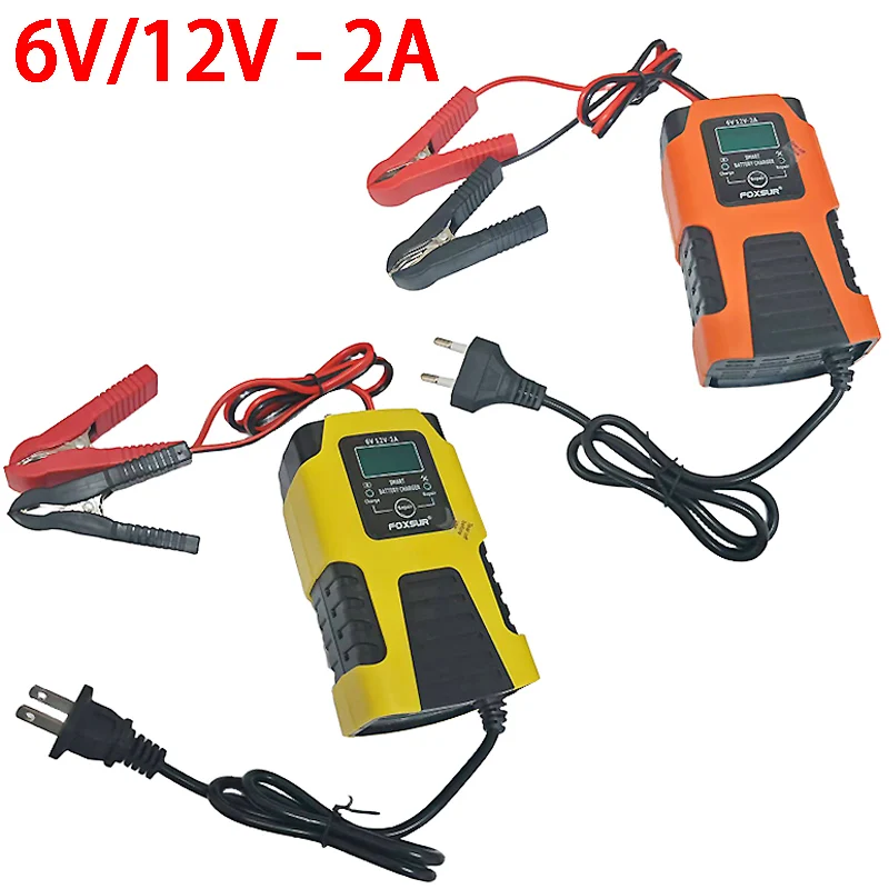 

6V 12V Automotive Battery Charger Car Motorcycle Trucks AGM Lead-Acid Automatic Repair Desulfator Accessories 3 Charge Stages