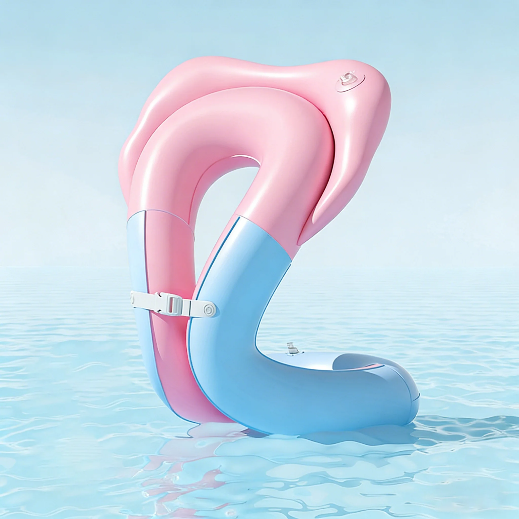Dual Air Chamber Inflatable Baby Swim Vest Toddler Underarm Floaties Ergonomic Design Hands Free Swimming Pool Safety Float
